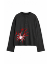 Spider designed Waffle Henley T-Shirt