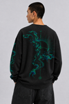 Gothic Moon Waffle Henley Tshirt