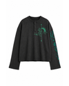 Gothic Moon Waffle Henley Tshirt