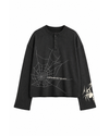 Spider web Waffle Henley T-Shirt
